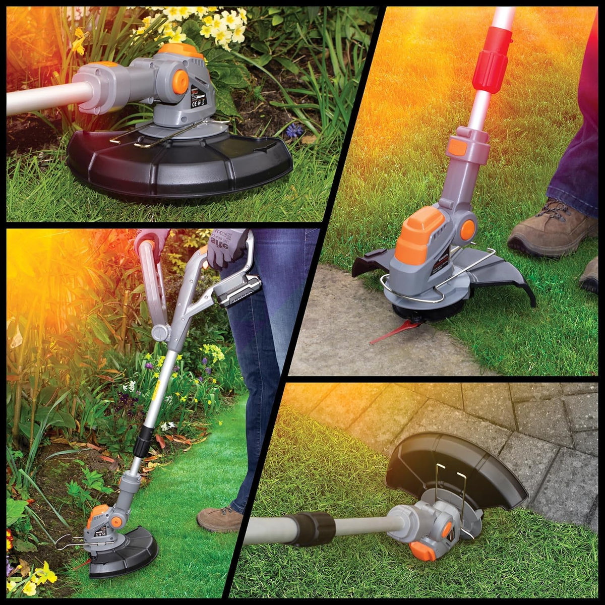 20V Cordless Strimmer, Blade & Spool Kit, 2X Batteries & Charger