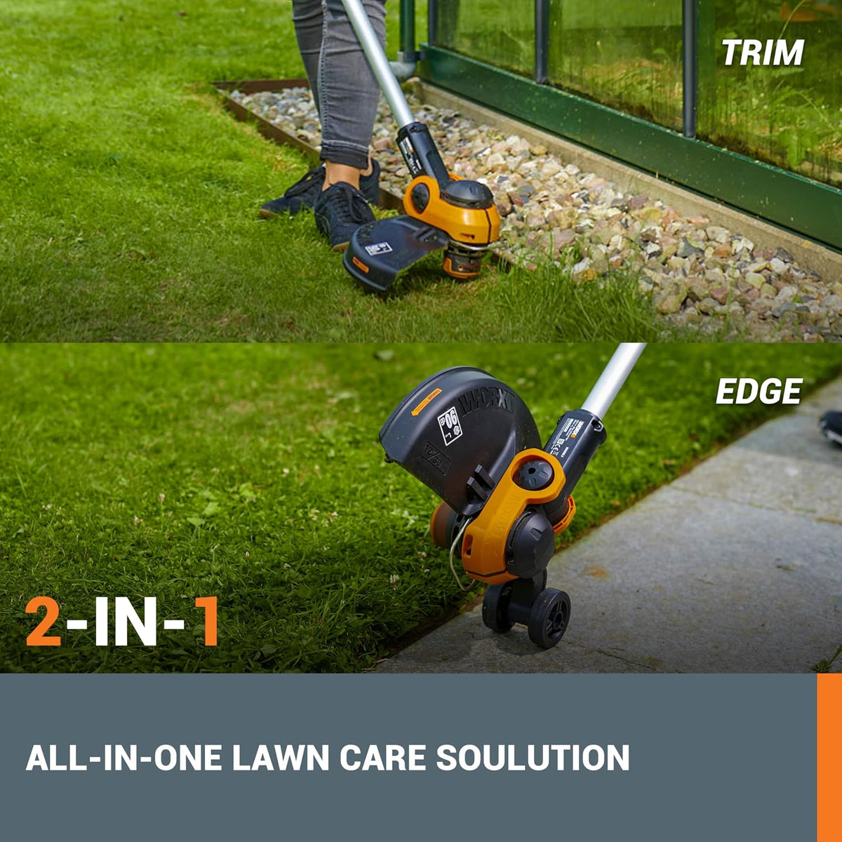 20V Cordless Grass Trimmer WG163E.2 with Fast Charger