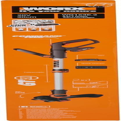 20V Cordless Grass Trimmer WG163E.2 with Fast Charger